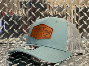 Trucker Leather Patch Hat Curve Bill  Sea-Raider Offshore Model