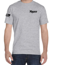 Load image into Gallery viewer, Short Sleeve raider Crewneck T-Shirt Grey and Black