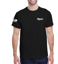 Load image into Gallery viewer, Short Sleeve raider Crewneck T-Shirt Grey and Black